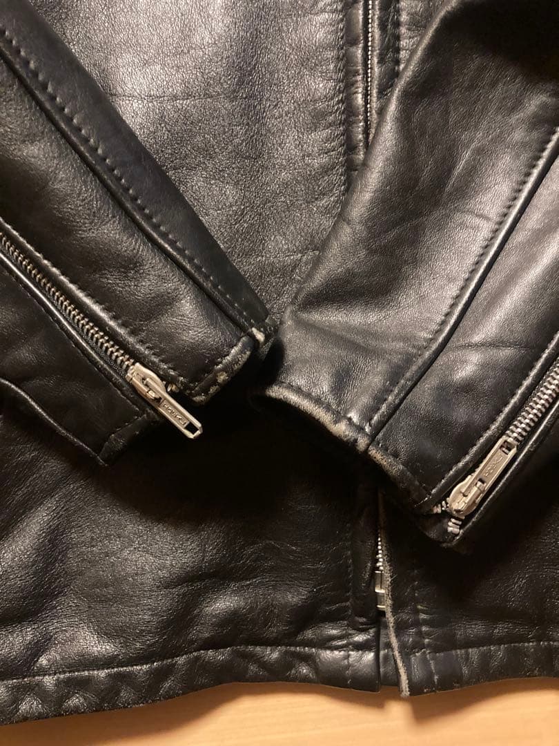 k*4様 Schott ライダースジャケット 黒 38 シングル 641 ショッ