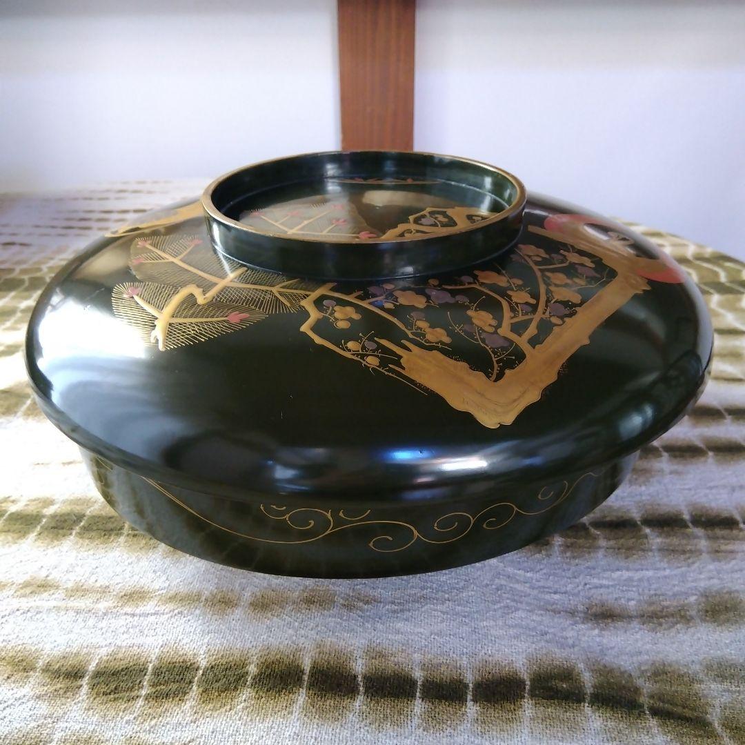 塗り 塗り物 古い大平椀 菓子鉢 大鉢