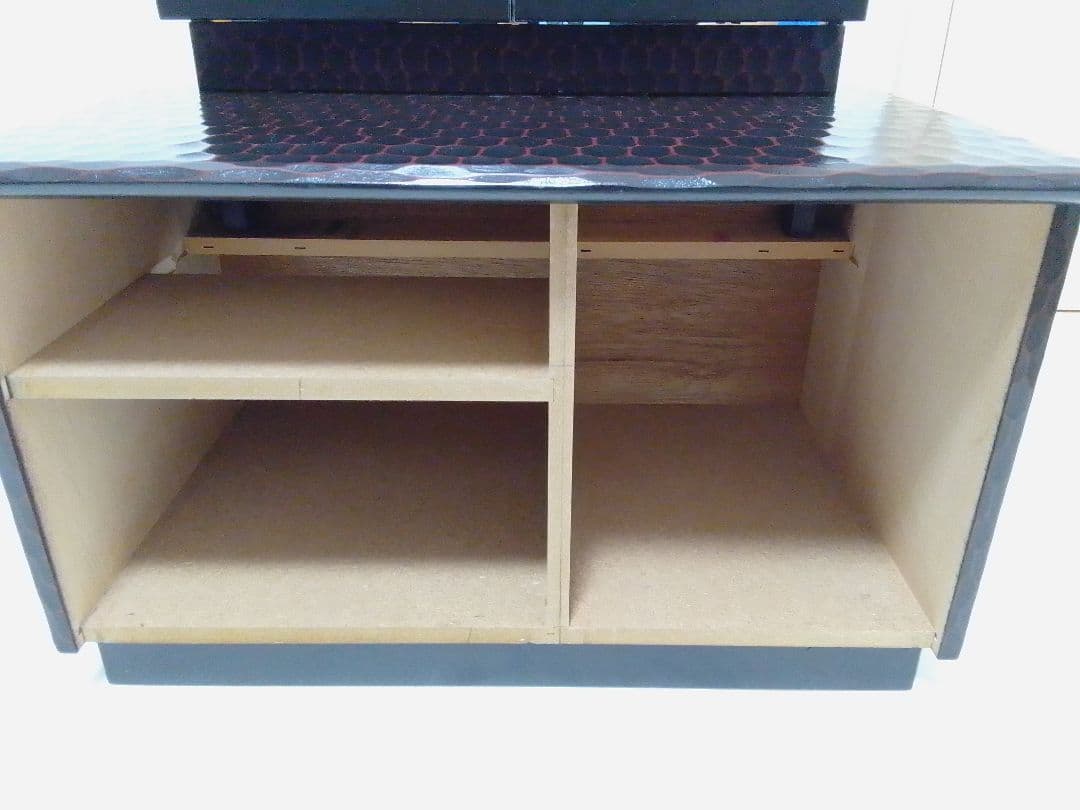 鎌倉彫 鏡台 三面鏡 木製 牡丹 アンティーク 昭和レトロ 和風 ドレッサー