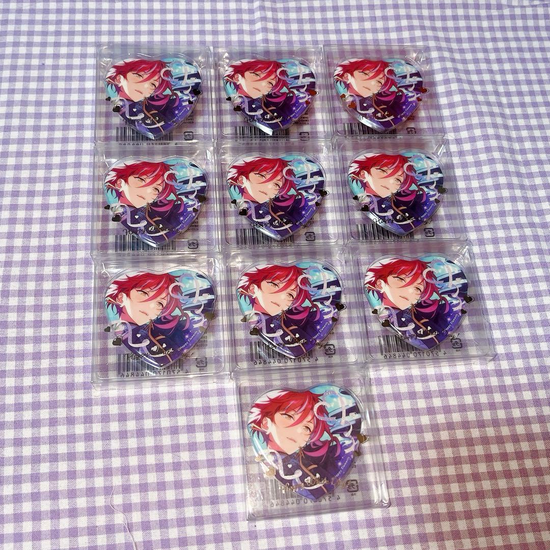 あんスタ 逆先夏目 缶バッジ イベコレ ホワイトデー ハート缶バッジ
