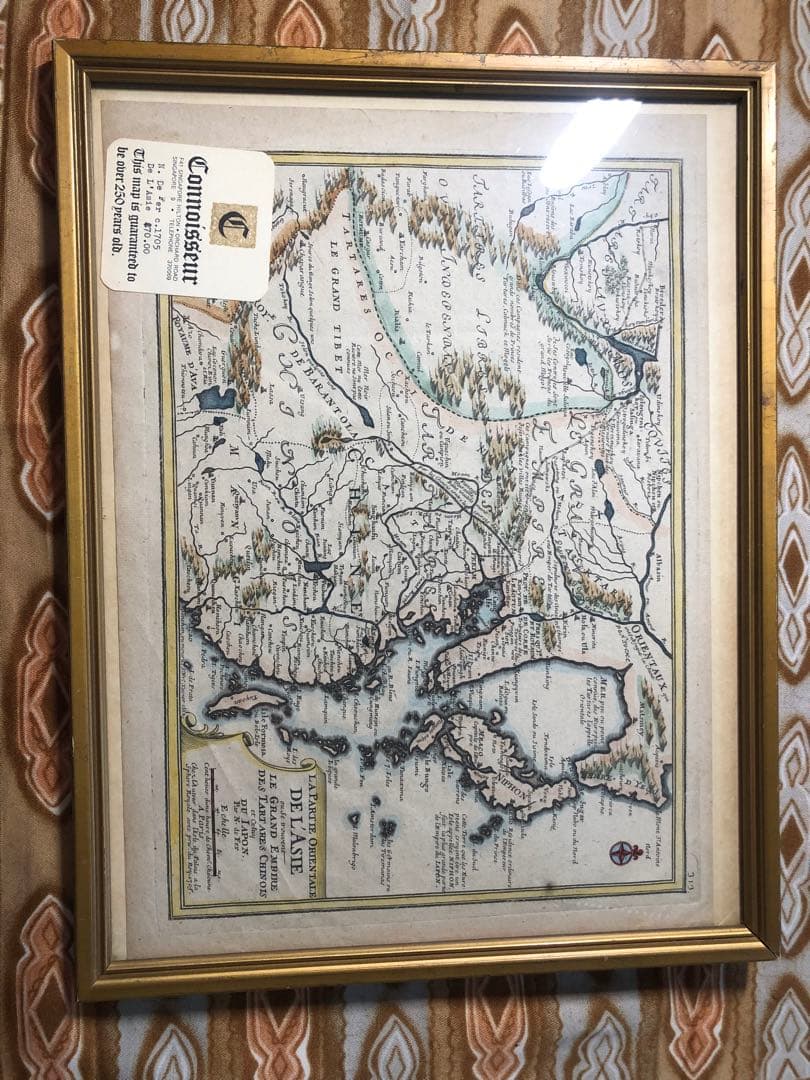 絵画 Old Western Map of Japan 1700s World Map