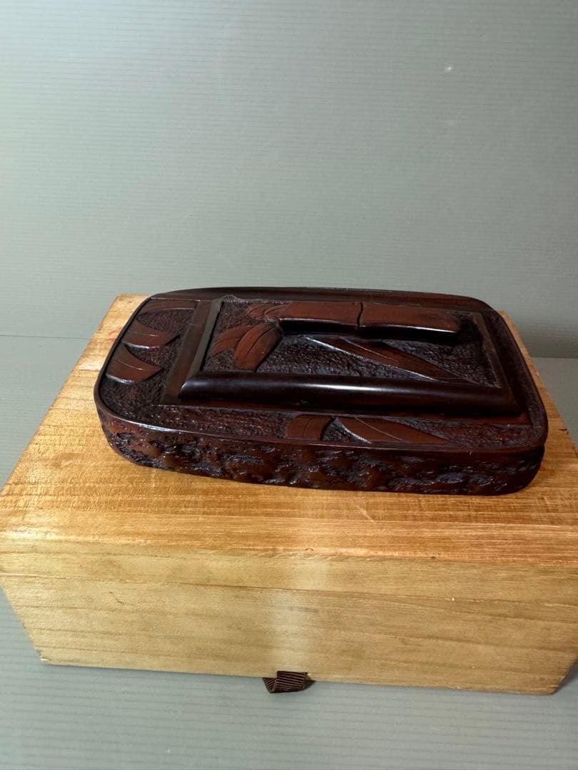 2798 書道 硯 赤間硯 龍泉堂　龍泉作　和硯 骨董 書道具　未使用