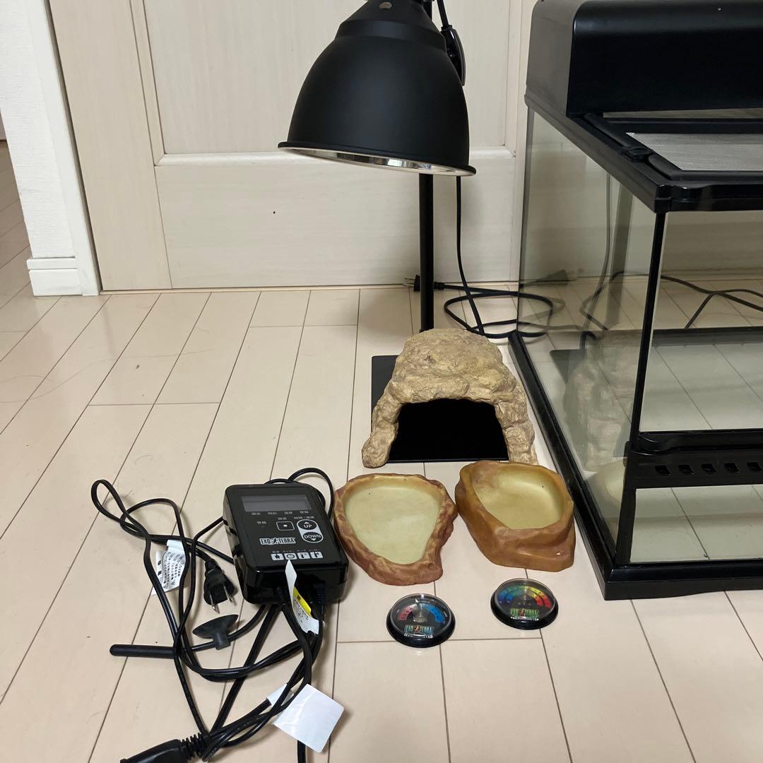 GEX EXOTERRA 飼育キットBK 爬虫類用ガラスケージセット