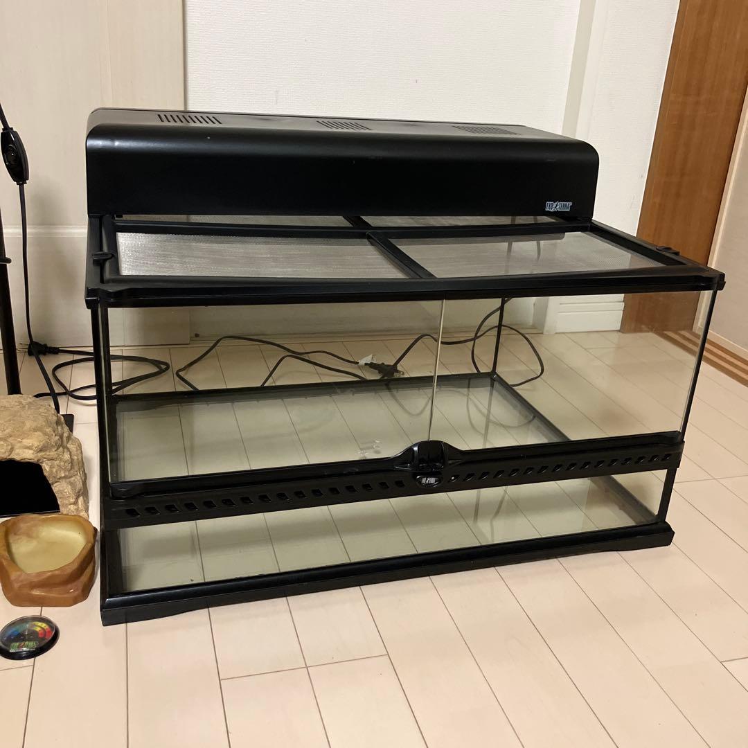 GEX EXOTERRA 飼育キットBK 爬虫類用ガラスケージセット