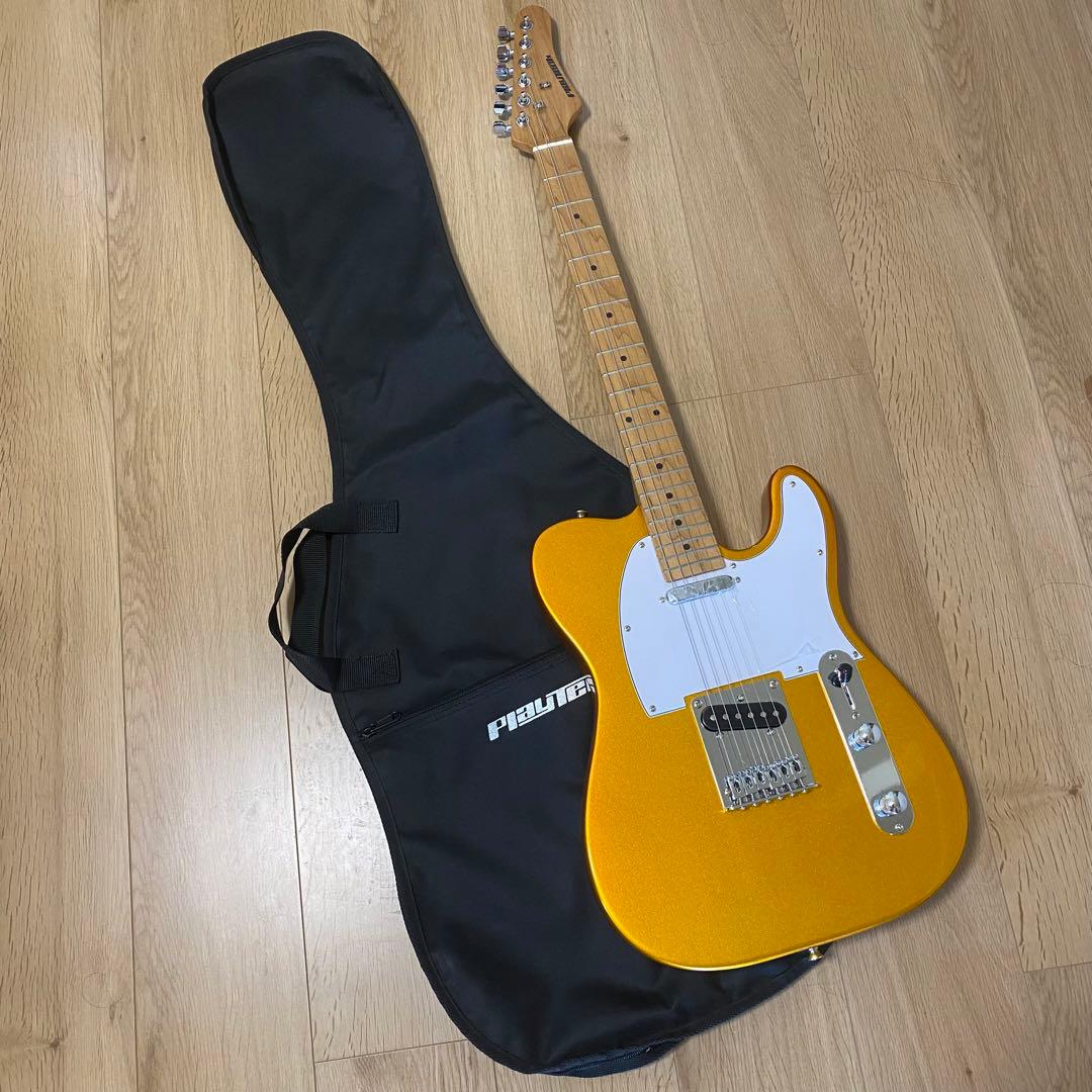 最終値下げ！廃盤品 金色 エレキギター テレキャスター　ソフトケース付き