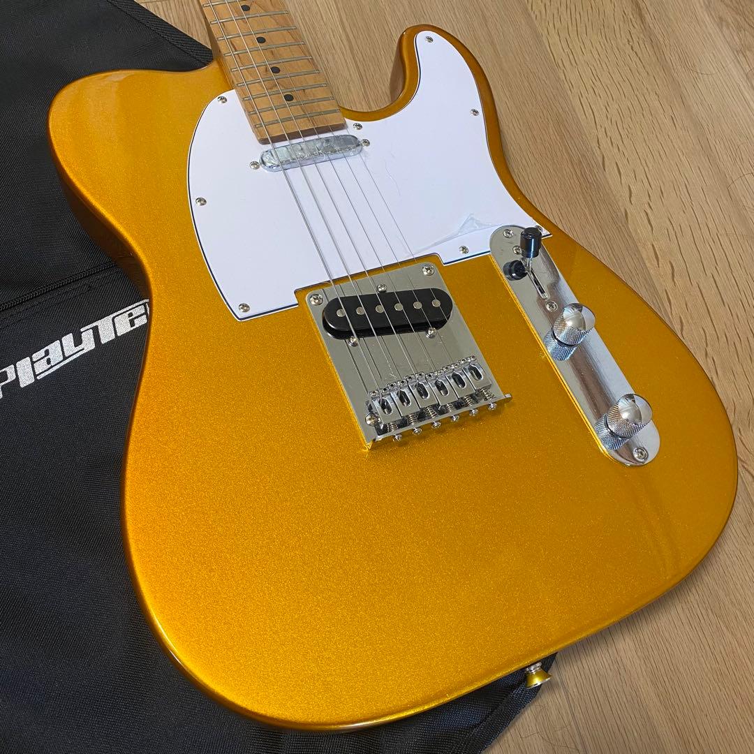最終値下げ！廃盤品 金色 エレキギター テレキャスター　ソフトケース付き