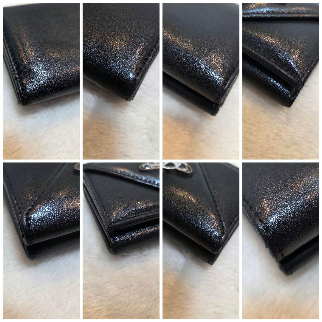 美品 ヴィヴィアンウエストウッド　3つ折り財布　レター型　オーブ　黒