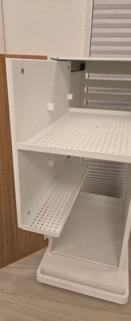 tower ゲーム機本体・コントローラー収納+台車 ホワイト 山崎実業