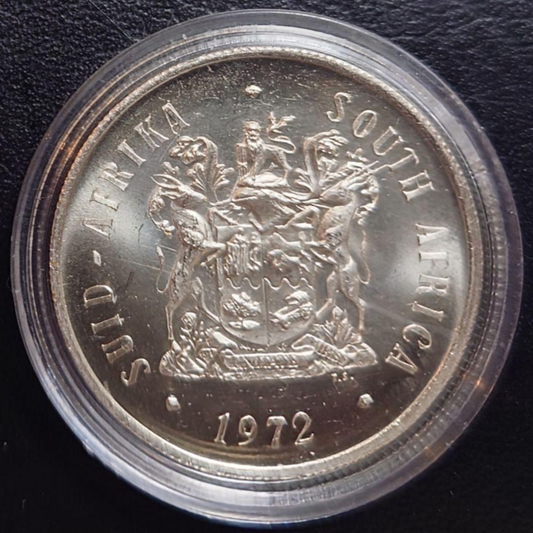 1972年 南アフリカ銀貨 1ランド 国章 スプリングボック銀貨 SV800
