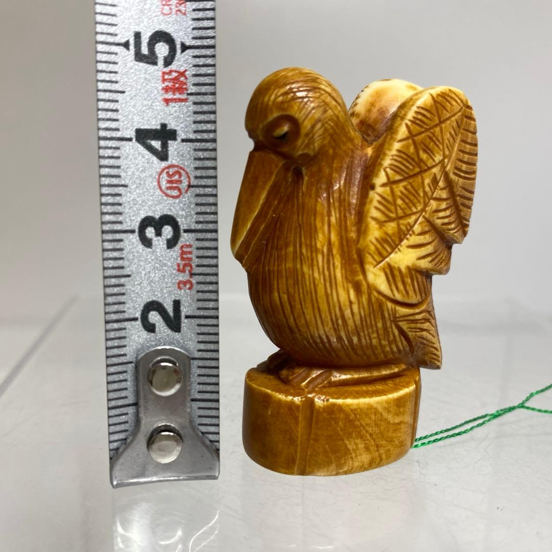 在銘　極上　鳥　根付　24g タサチ　東さ7-0916☆2F