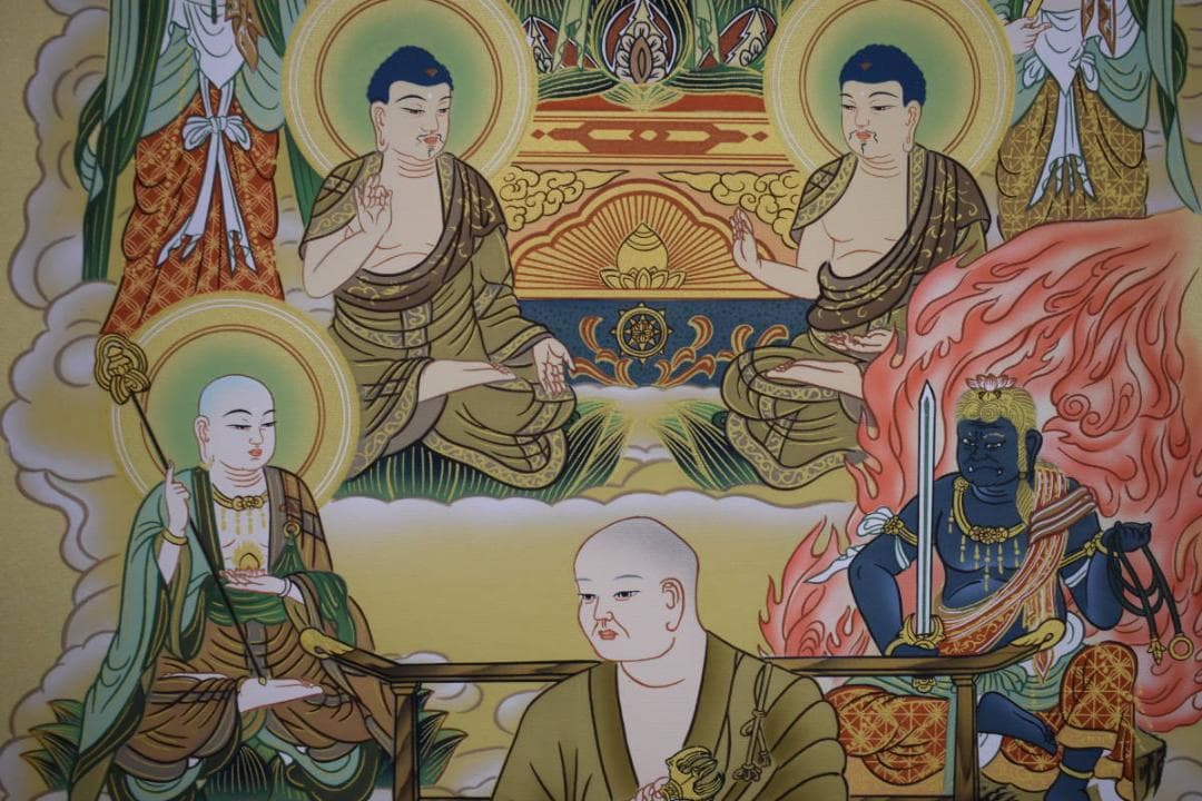 複製/光規/弘法大師十三佛像図/工芸/布袋屋掛軸HJ-351