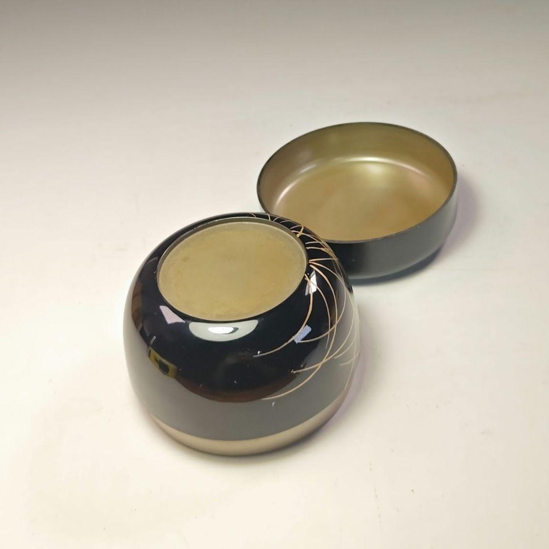 イ779 棗『新井司峰作』『銀時　武蔵野蒔絵　平棗　共箱』茶器　茶入　茶道具