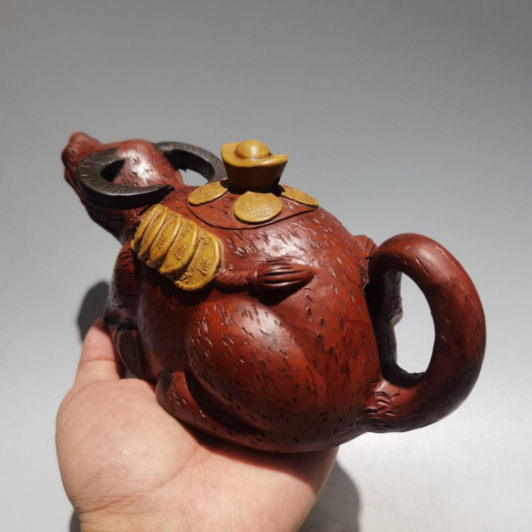 新品『中国茶器・招財進宝壺・こげ茶色』中国茶文化・茶道