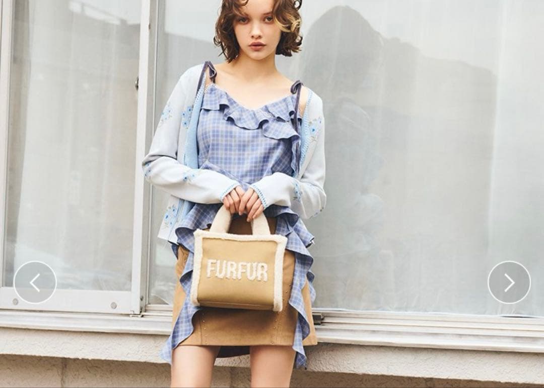 FURFUR ムートンロゴトート　ベージュ