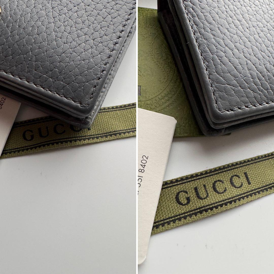 【極上美品】 215 GUCCI グッチ マーモント 2つ折り 財布 コンパクト