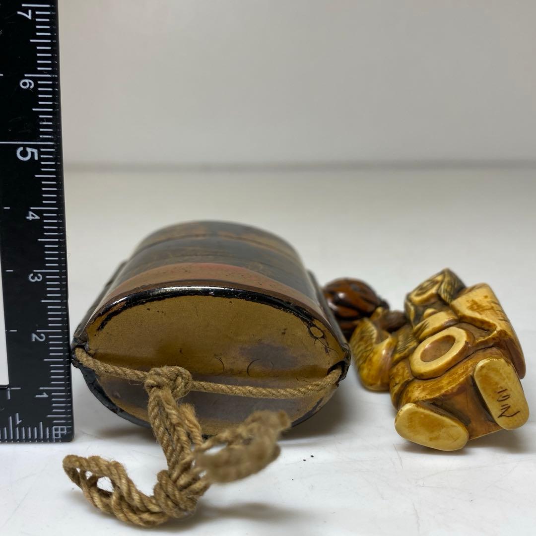 江戸時代　蒔絵印籠　箱付　トヒカル　58g 東N7-1026①