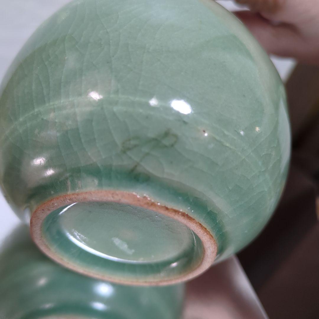 【希少】申相浩 青磁花瓶 韓国人間国宝 釜谷陶房 花入 花器 共箱 新品