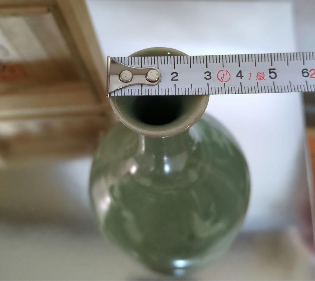 【希少】申相浩 青磁花瓶 韓国人間国宝 釜谷陶房 花入 花器 共箱 新品