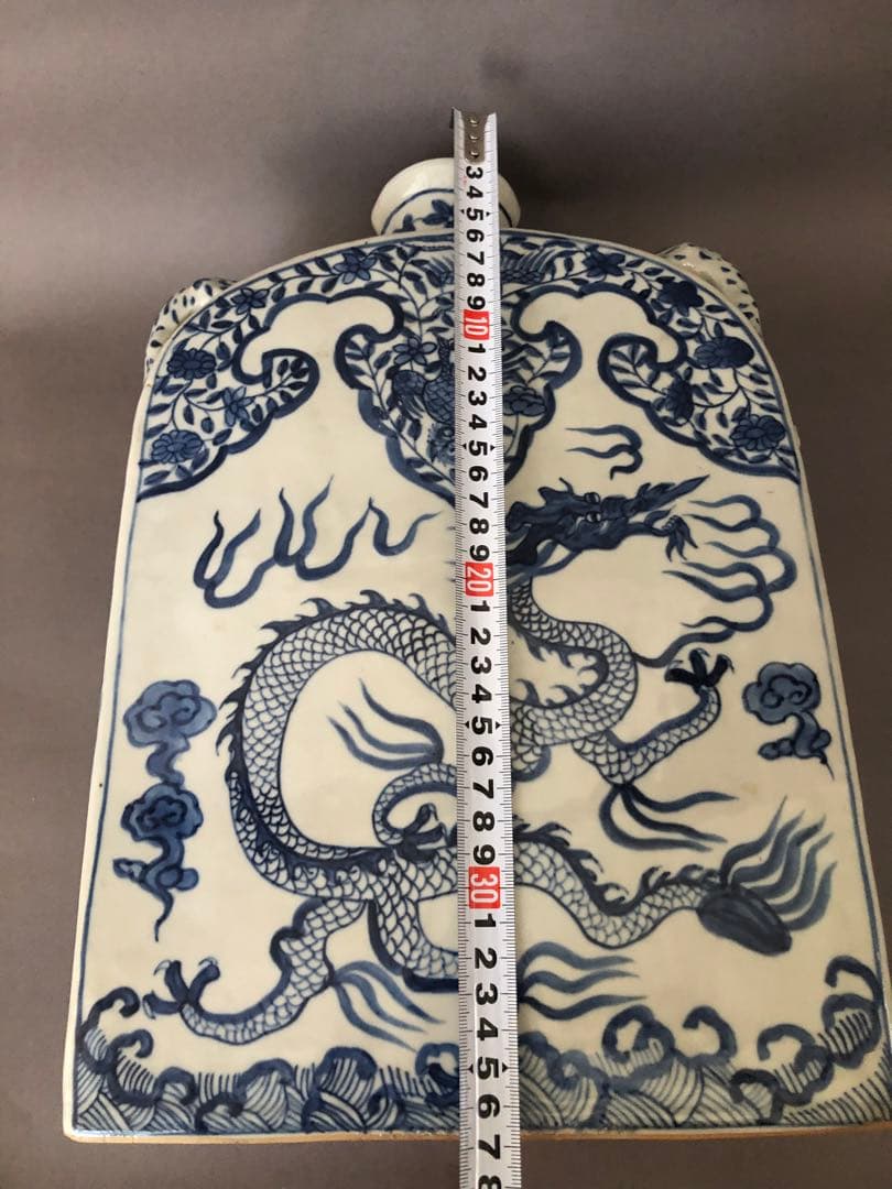 E*T様 中国陶器　青花　雲龍紋　壺　花瓶