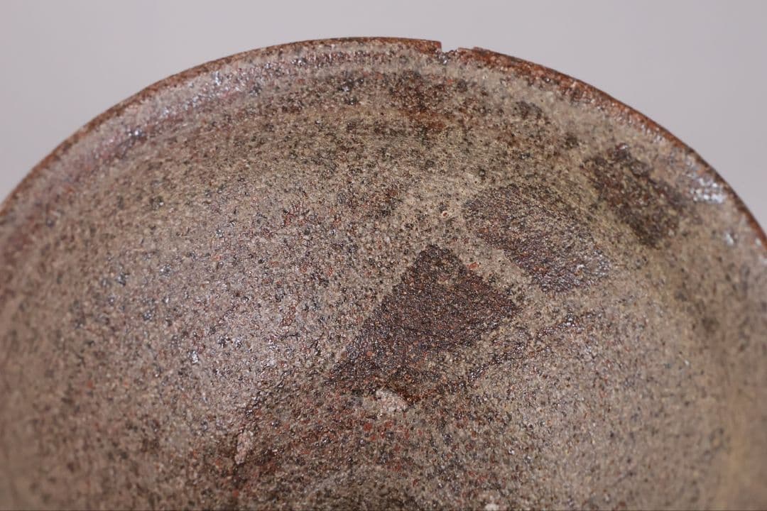 茶道具 陣出窯 澤田酔云 柿の蔕 茶碗 共箱 共布 瀬戸焼 陶芸【MB72】