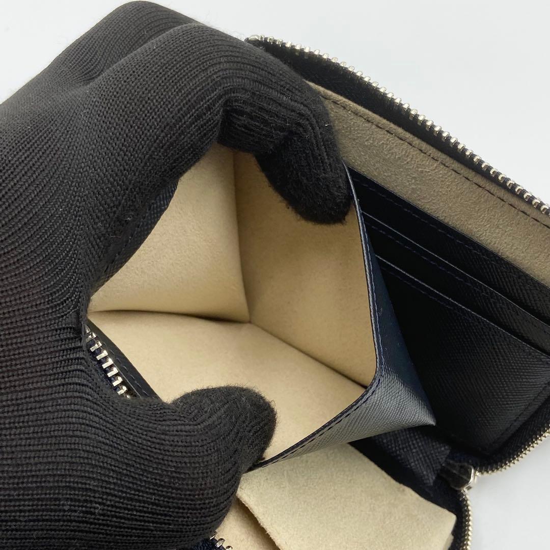 未使用級　ATAO アタオ　チェス　折り財布　レザー　シェードグレー