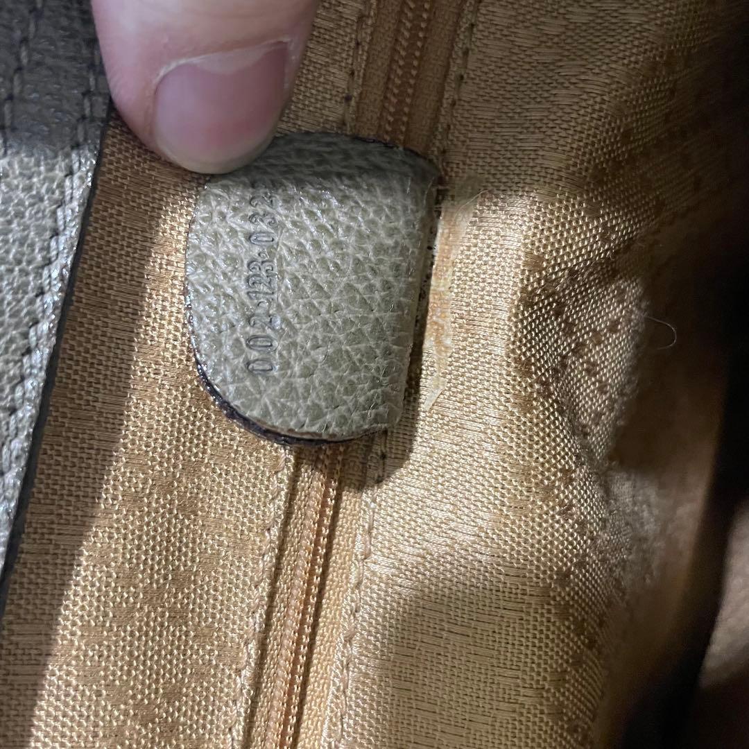 美品　GUCCI グッチ バンブー 2way ショルダーバッグ スエード カーキ