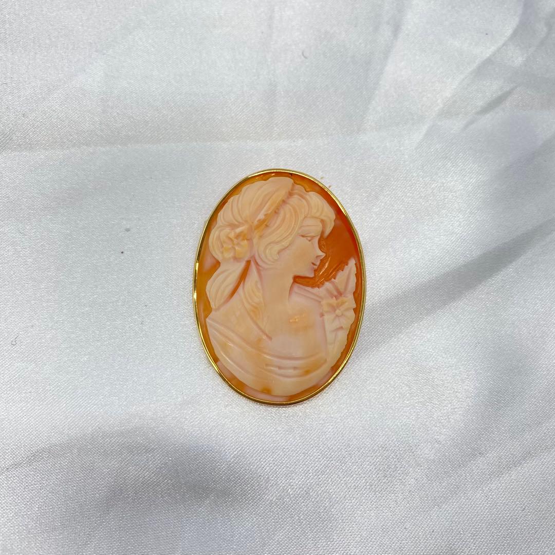 カメオ K18 ブローチ