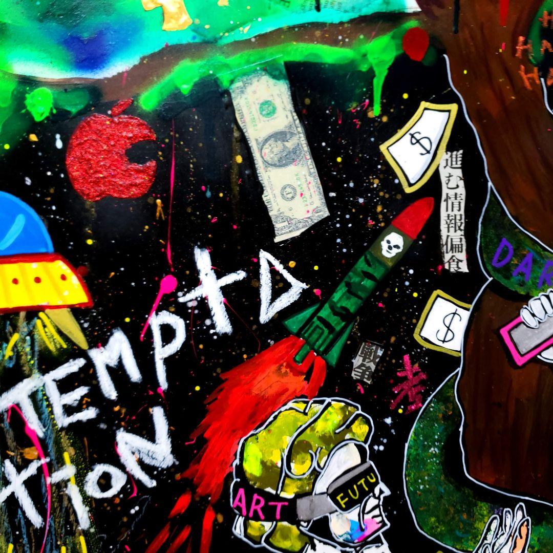 【一点物アートSALE/F25号】EDEN《陰謀論:都市伝説》