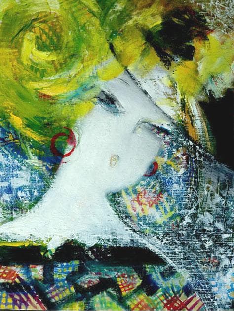 油絵 菅家令子 絵 絵画 インテリア 額付(黒) F6-080312 人物 女性