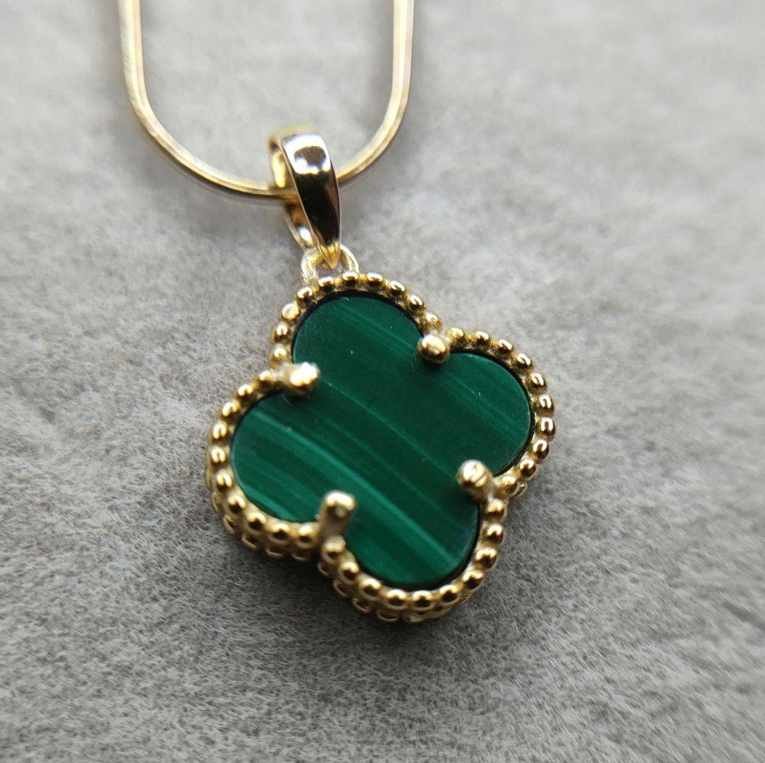 きーこ様　k18ネックレストップ マラカイト　孔雀石　２個