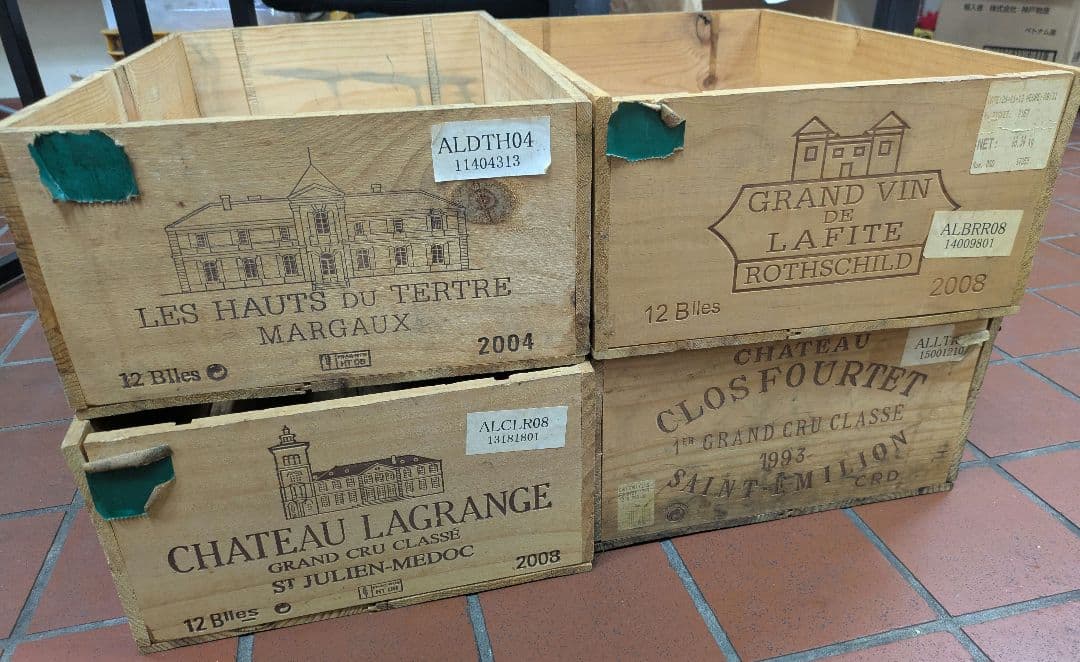 引取限定　ワイン 木箱/ワインボックス　インテリア　4個まとめて