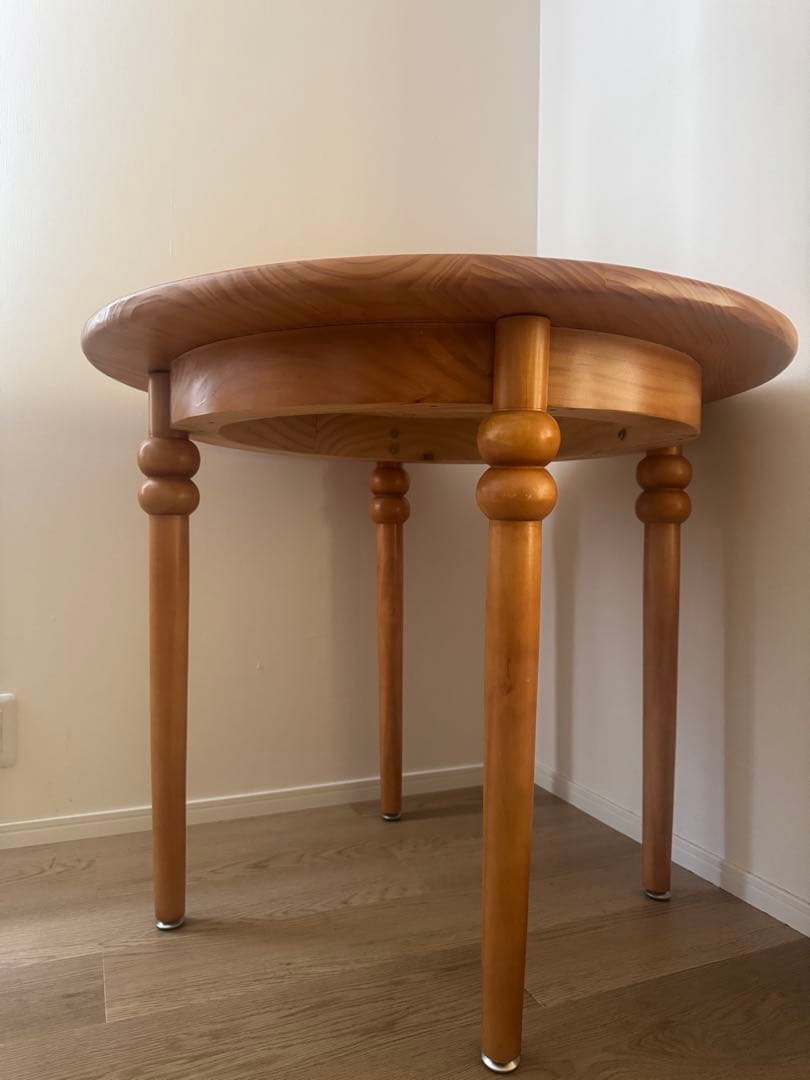 ダイニングテーブル/6johan ナチュラルウッド 円形テーブル 中型