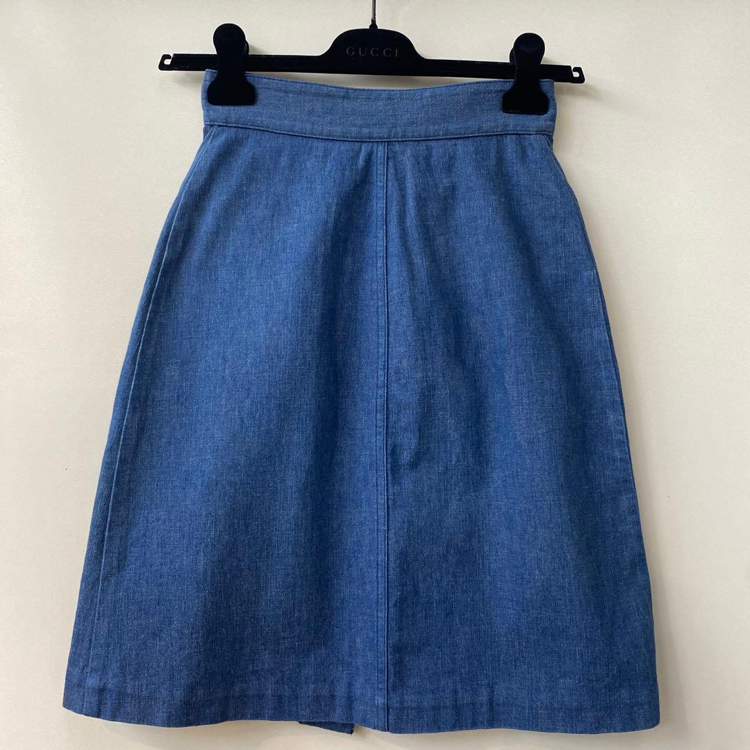 GUCCI デニムスカート ボタンフロント