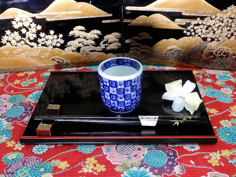 伊万里　ベロ藍　市松紋様　覗き　のぞき　猪口　C262AS-fbqa