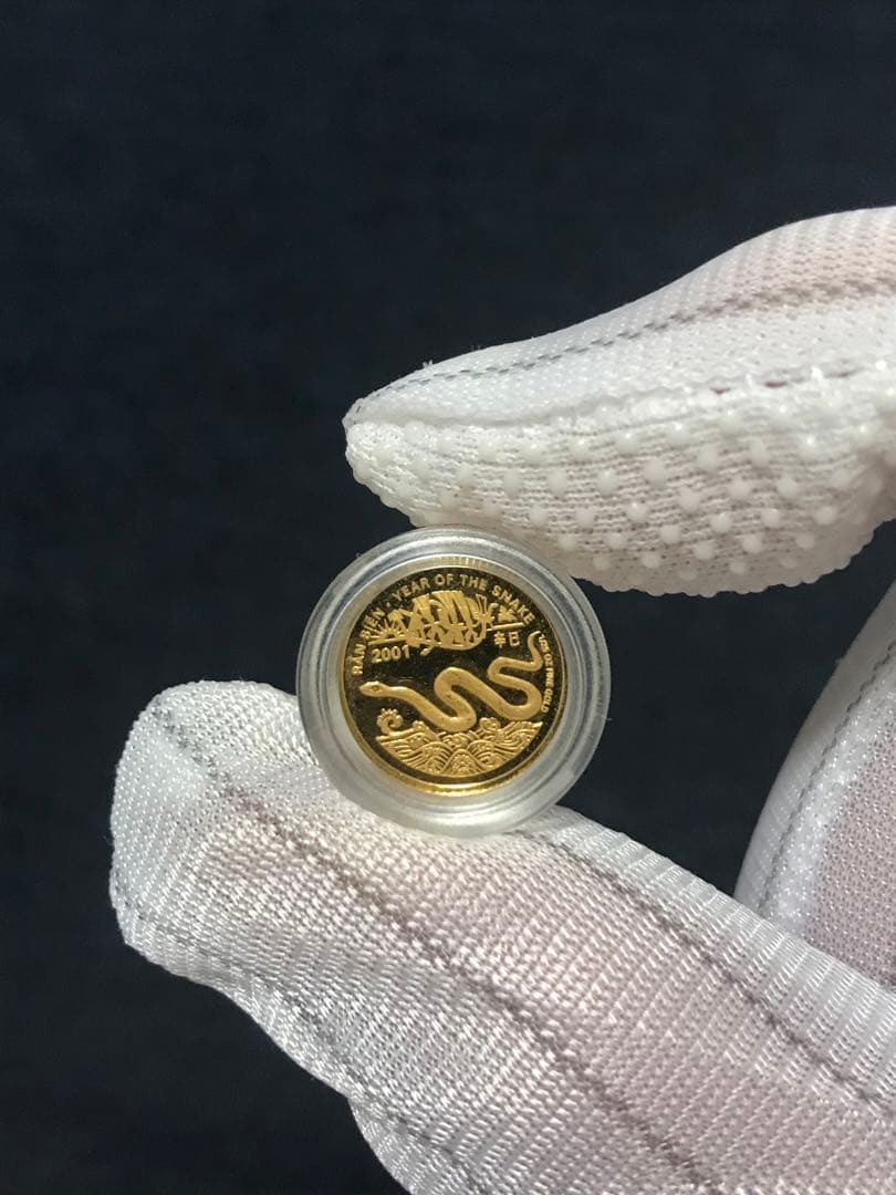 ベトナムドン　ベトナム 「巳年」5000ドン金貨　1/25オンス 純金