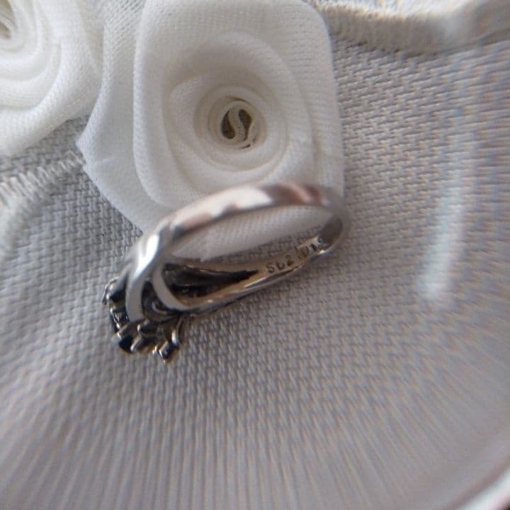 アンティークリング⭐︎プラチナ900サファイヤダイヤリング⭐︎11号