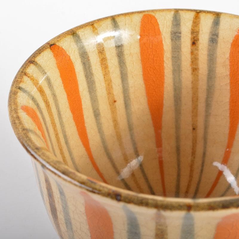 煎茶道具　瀬戸焼　作助窯造　麦わら手汲出し碗　十客　共箱二箱　M　R6611