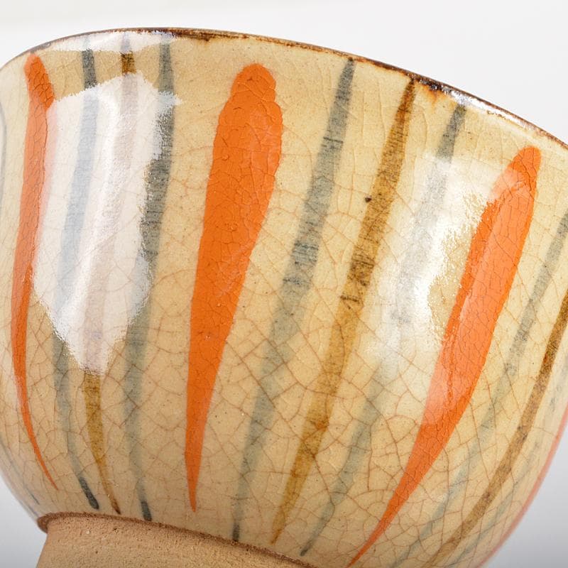 煎茶道具　瀬戸焼　作助窯造　麦わら手汲出し碗　十客　共箱二箱　M　R6611