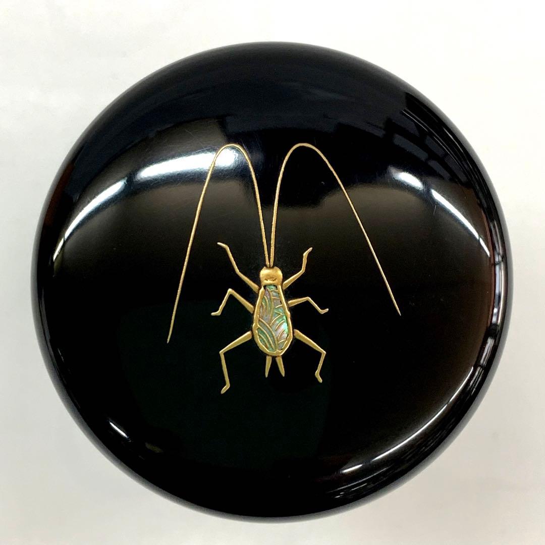 【長棗　虫秋草】新井司峰　共箱