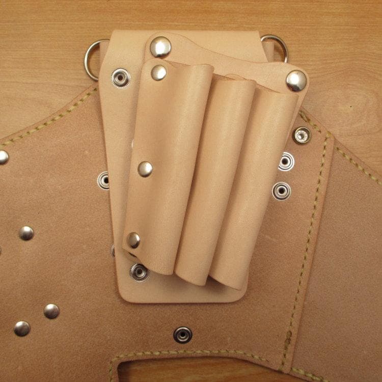 ☆特別価格☆　ヌメ革ナチュラル　６丁差し　 シザーケース　SCY-158/NA3