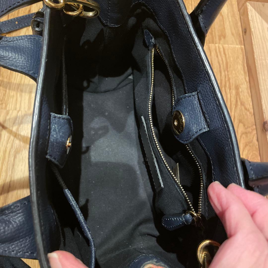 BURBERRY バナーバッグ　ネイビー