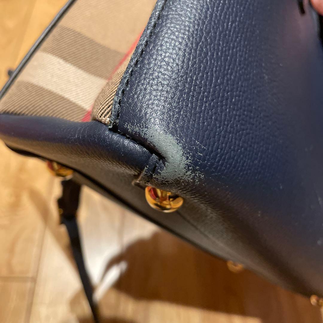 BURBERRY バナーバッグ　ネイビー