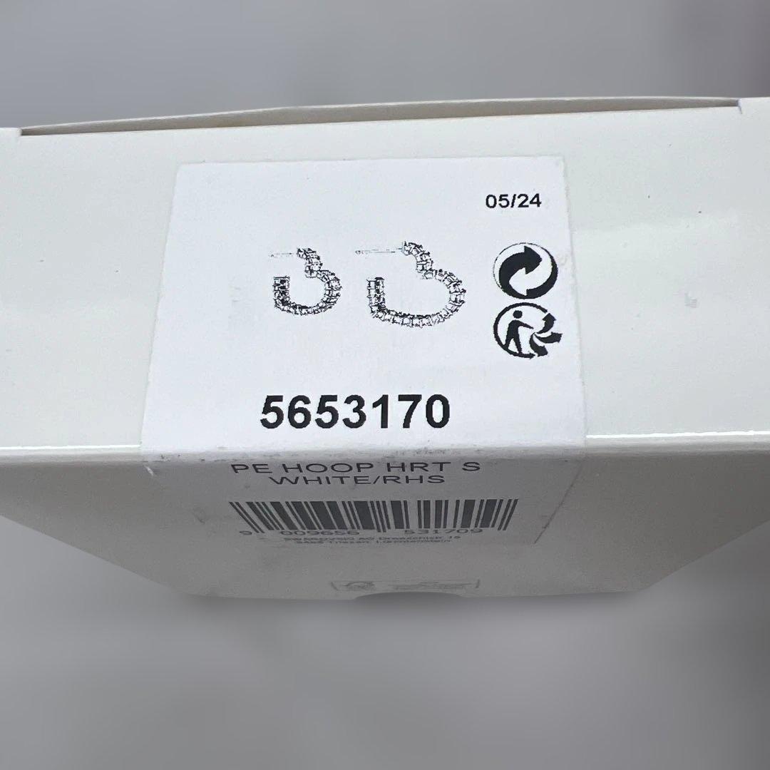 511409スワロフスキー Matrix フープピアス ハート シルバー クリア