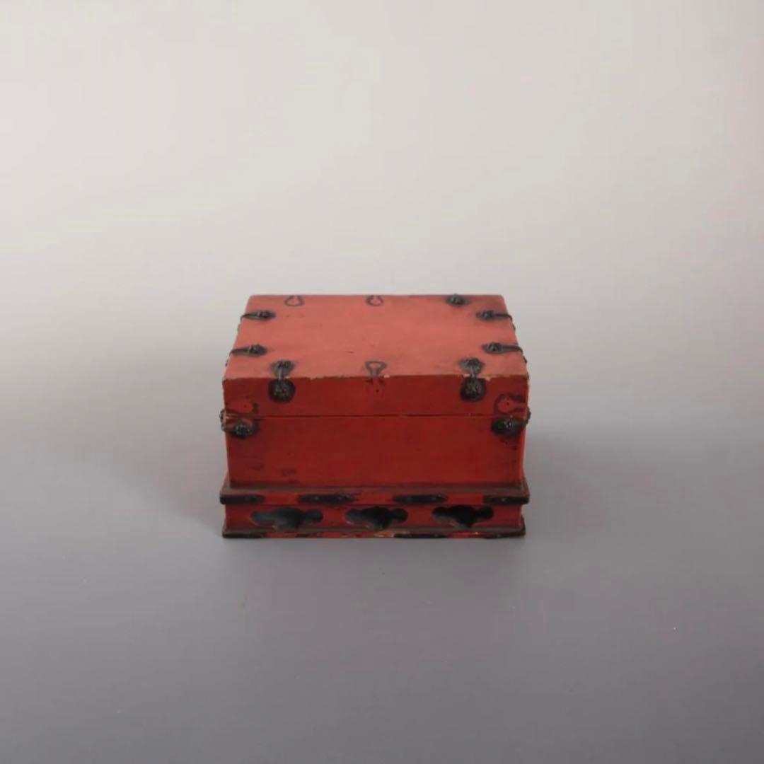 朱塗り 脚付 蓋物 古美術 古道具 アンティーク 漆器