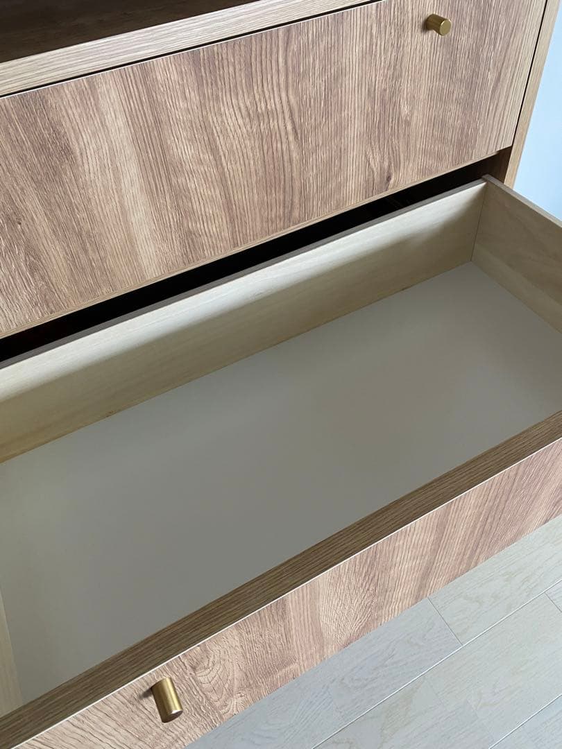 大川家具　ハイチェスト　タンスチェスト4段　国産日本製