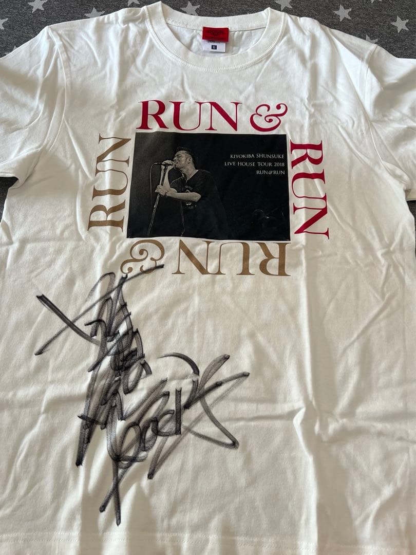 清木場俊介　Ｔシャツ　直筆サイン入り