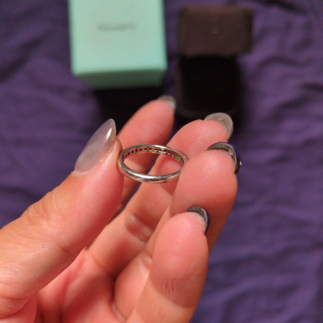 ティファニー　ハーフエタニティリング　pt950 8号