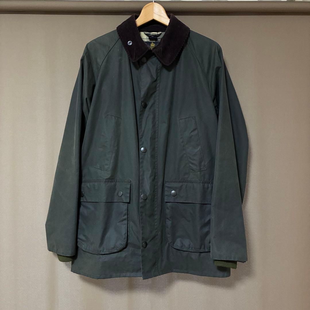 ダークグリーン コーデュロイ襟ジャケット　バブアー　barbour