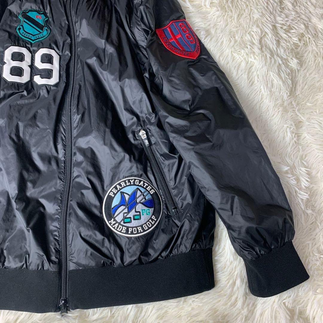 パーリーゲイツ 4WAY リバーシブル ジャケット 黒 ネイビー サイズ2