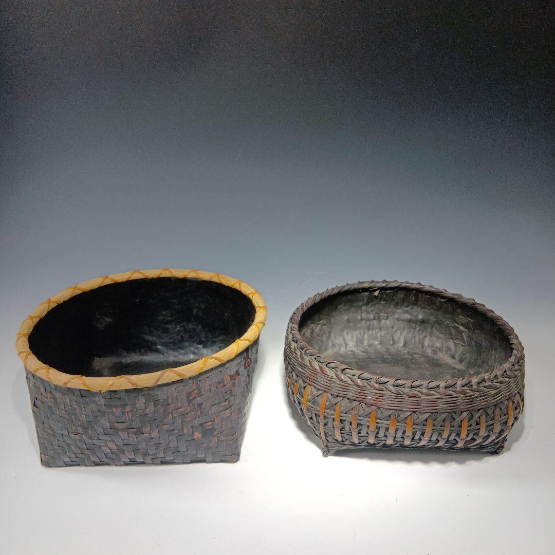 茶道具　竹製　炭籠　2個おまとめ